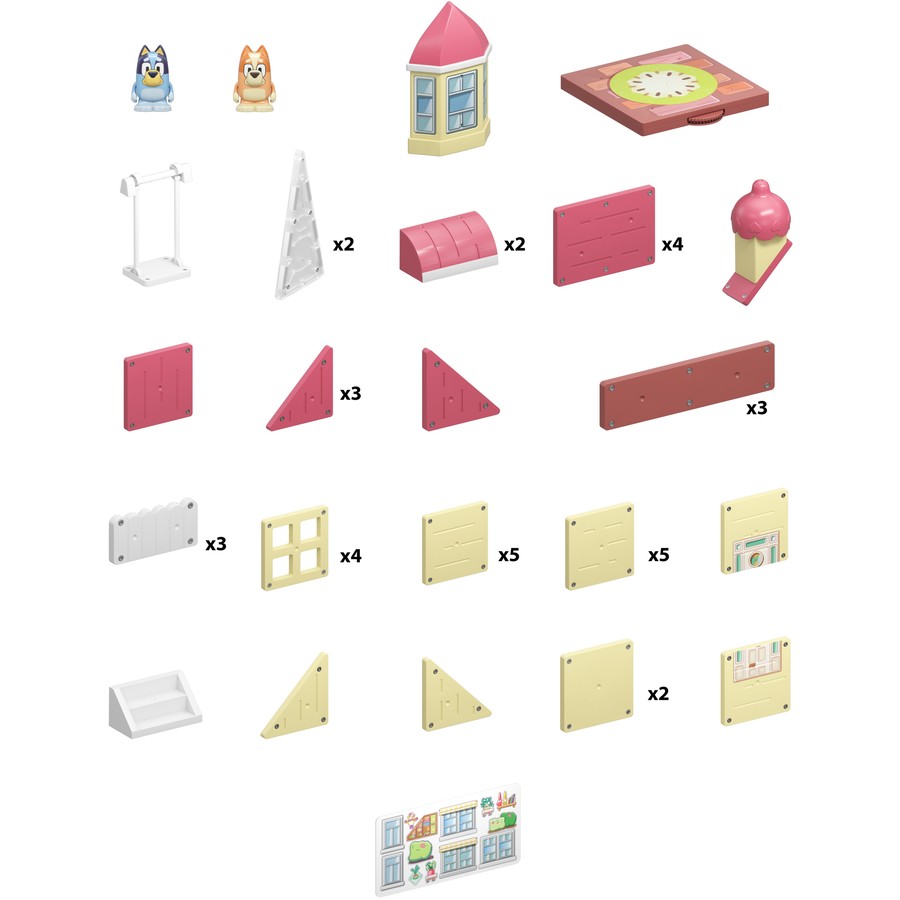 BLUEY HEELER FAMILY HOME TILE TOWN SET
