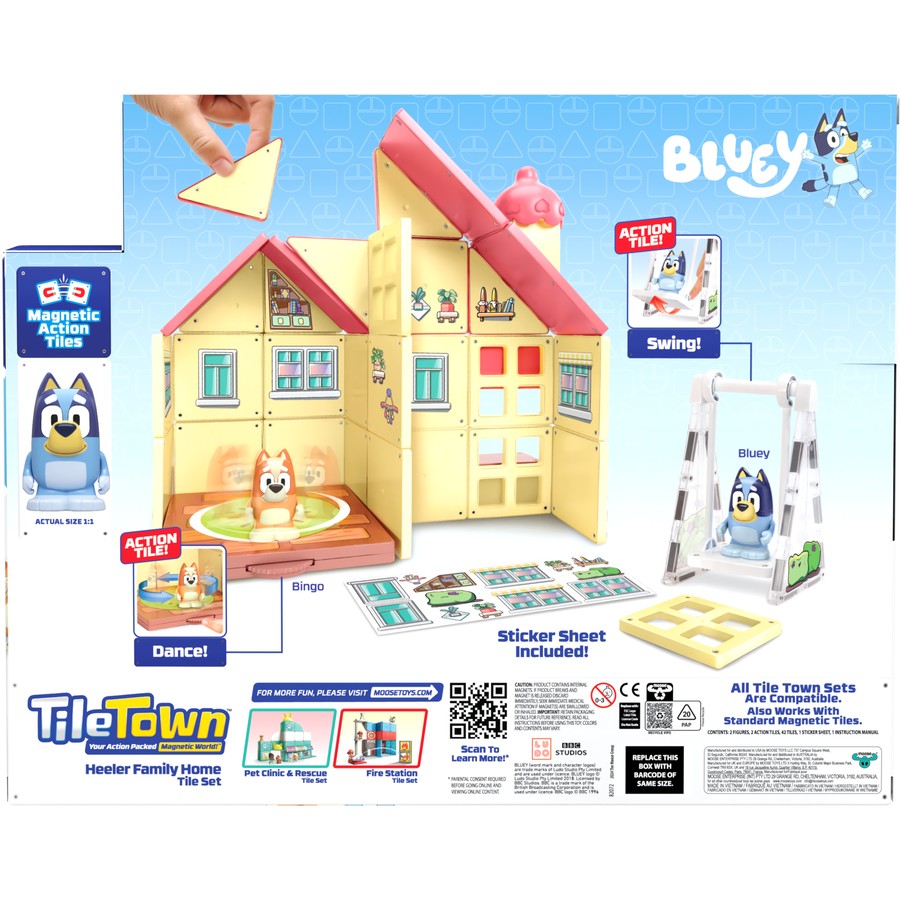 BLUEY HEELER FAMILY HOME TILE TOWN SET