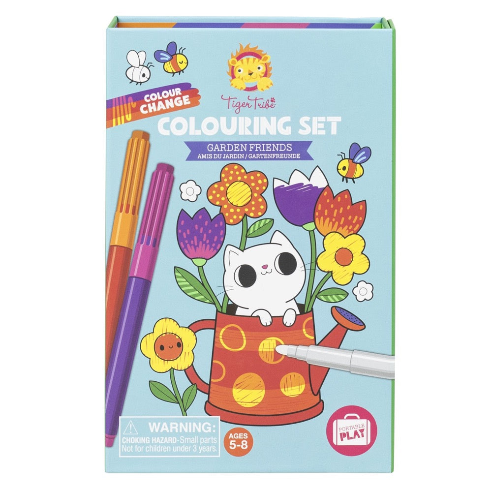 TIGER TRIBE COLOURING SET COLOUR CHANGE GARDEN FRIENDS