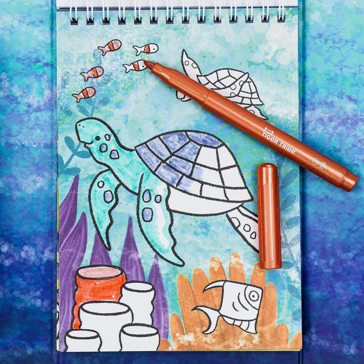TIGER TRIBE COLOURING SET SHIMMER SEA LIFE