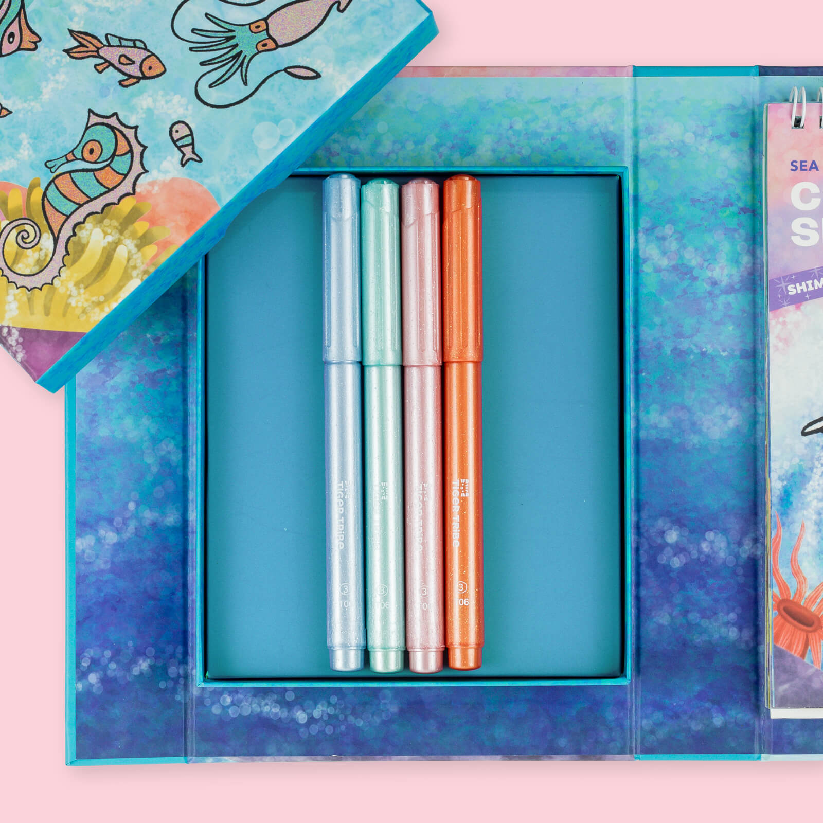 TIGER TRIBE COLOURING SET SHIMMER SEA LIFE