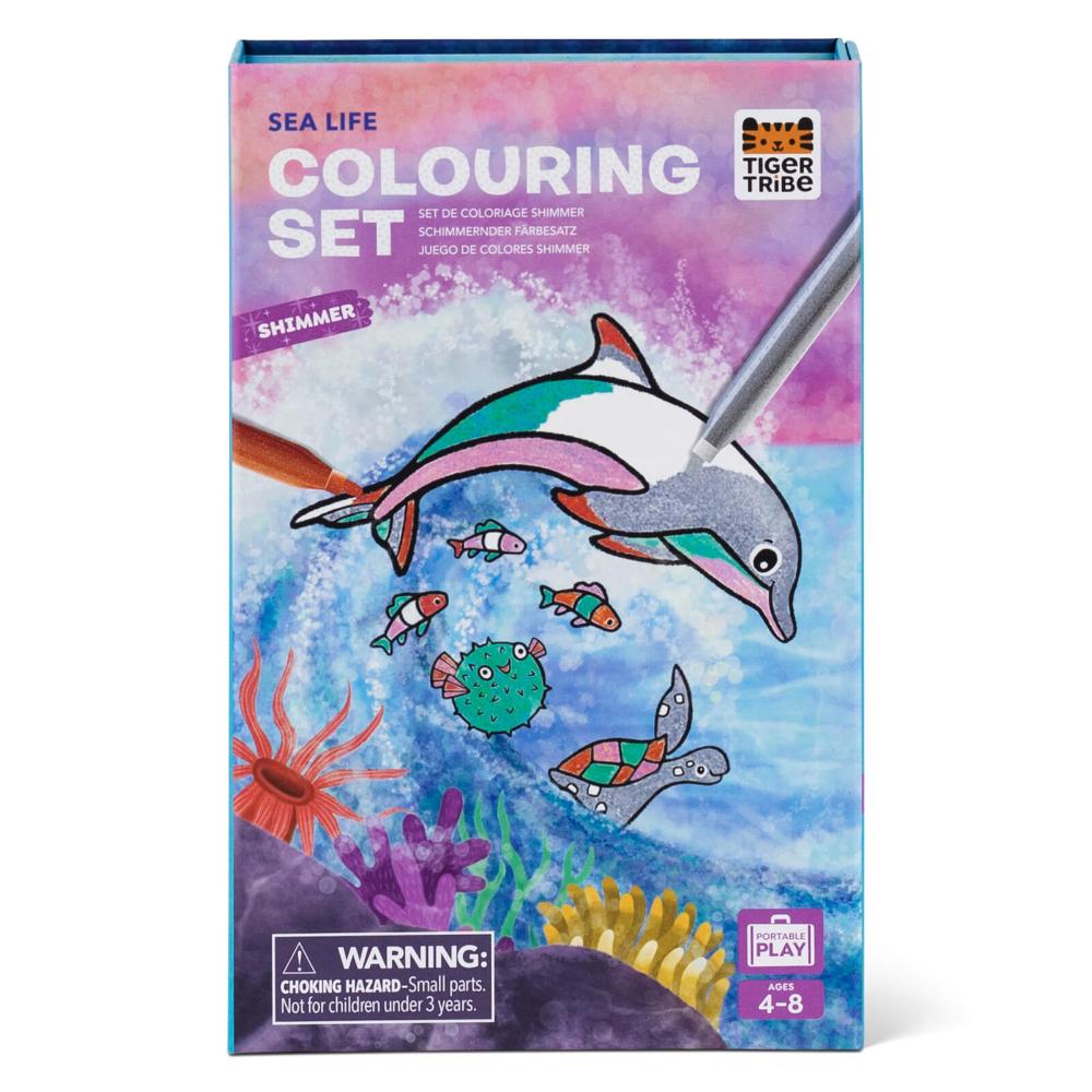 TIGER TRIBE COLOURING SET SHIMMER SEA LIFE