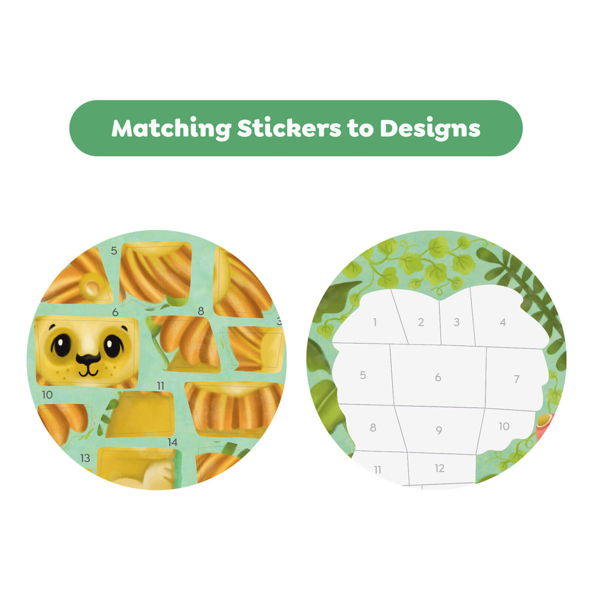 TIGER TRIBE ANIMALS STICKER BY NUMBERS