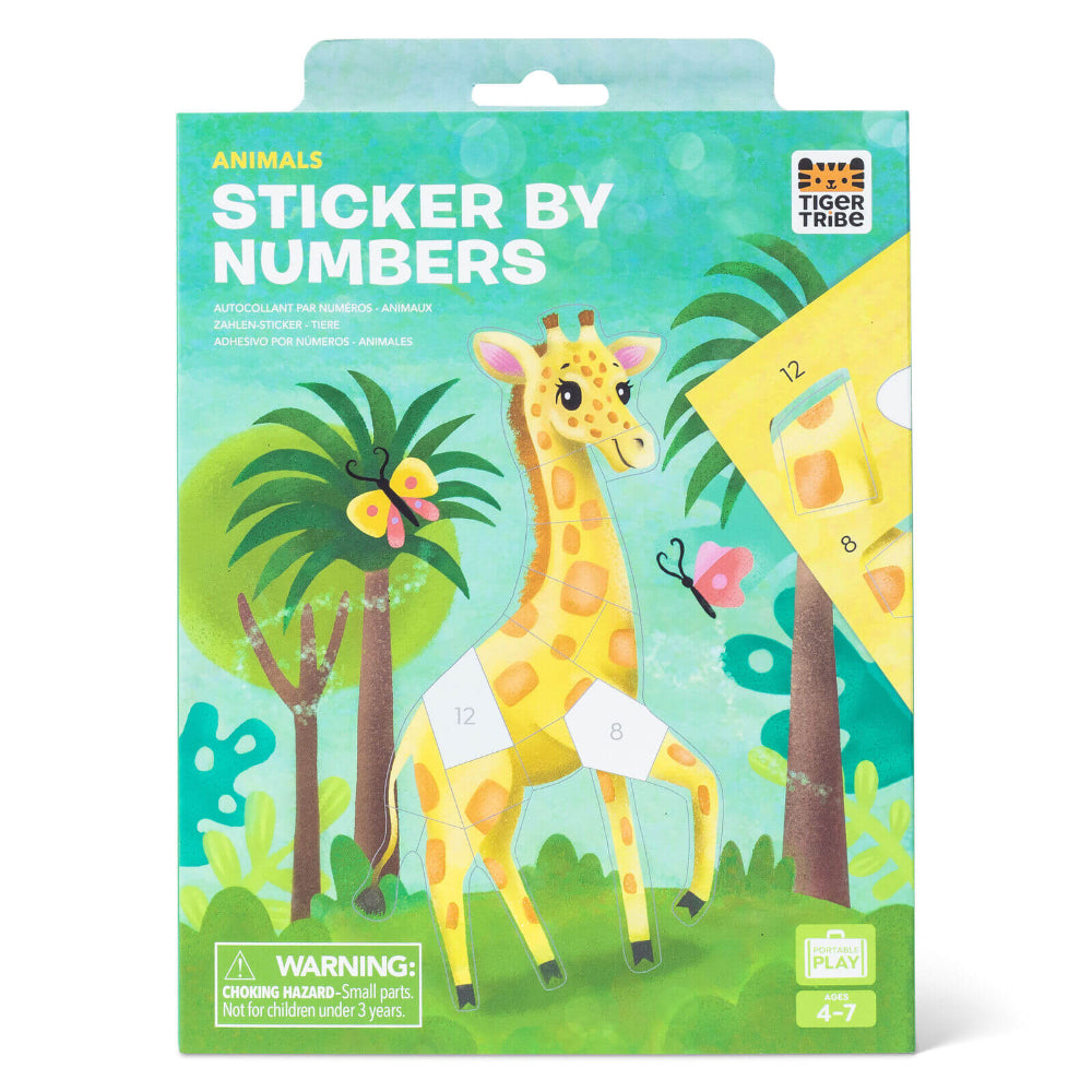 TIGER TRIBE ANIMALS STICKER BY NUMBERS