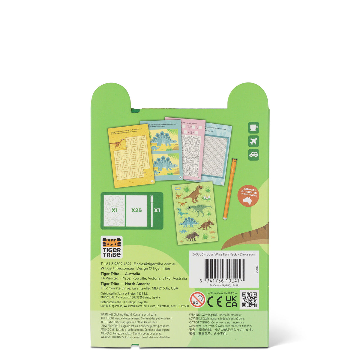 TIGER TRIBE BUSY WHIZ FUN PACK DINOSAURS