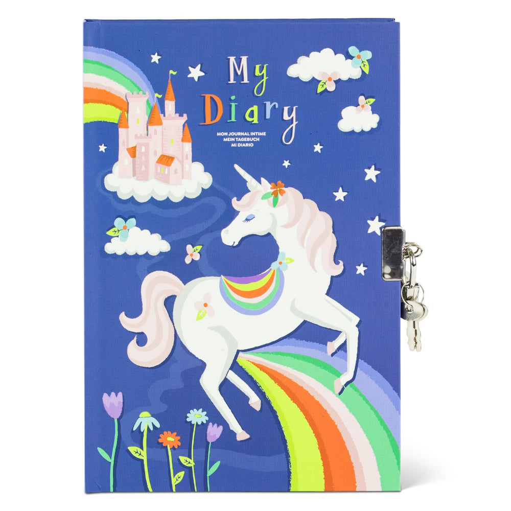 TIGER TRIBE LOCKABLE DIARY UNICORN RAINBOWS