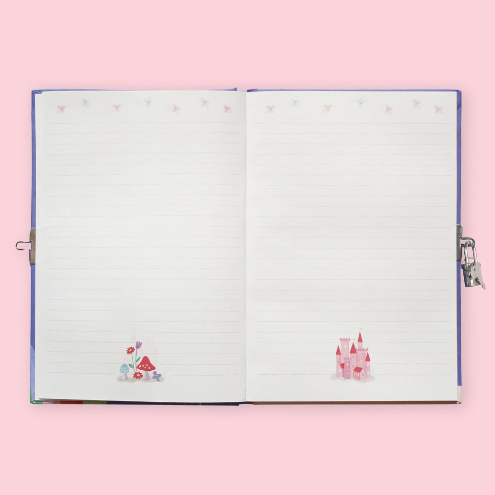 TIGER TRIBE LOCKABLE DIARY UNICORN RAINBOWS
