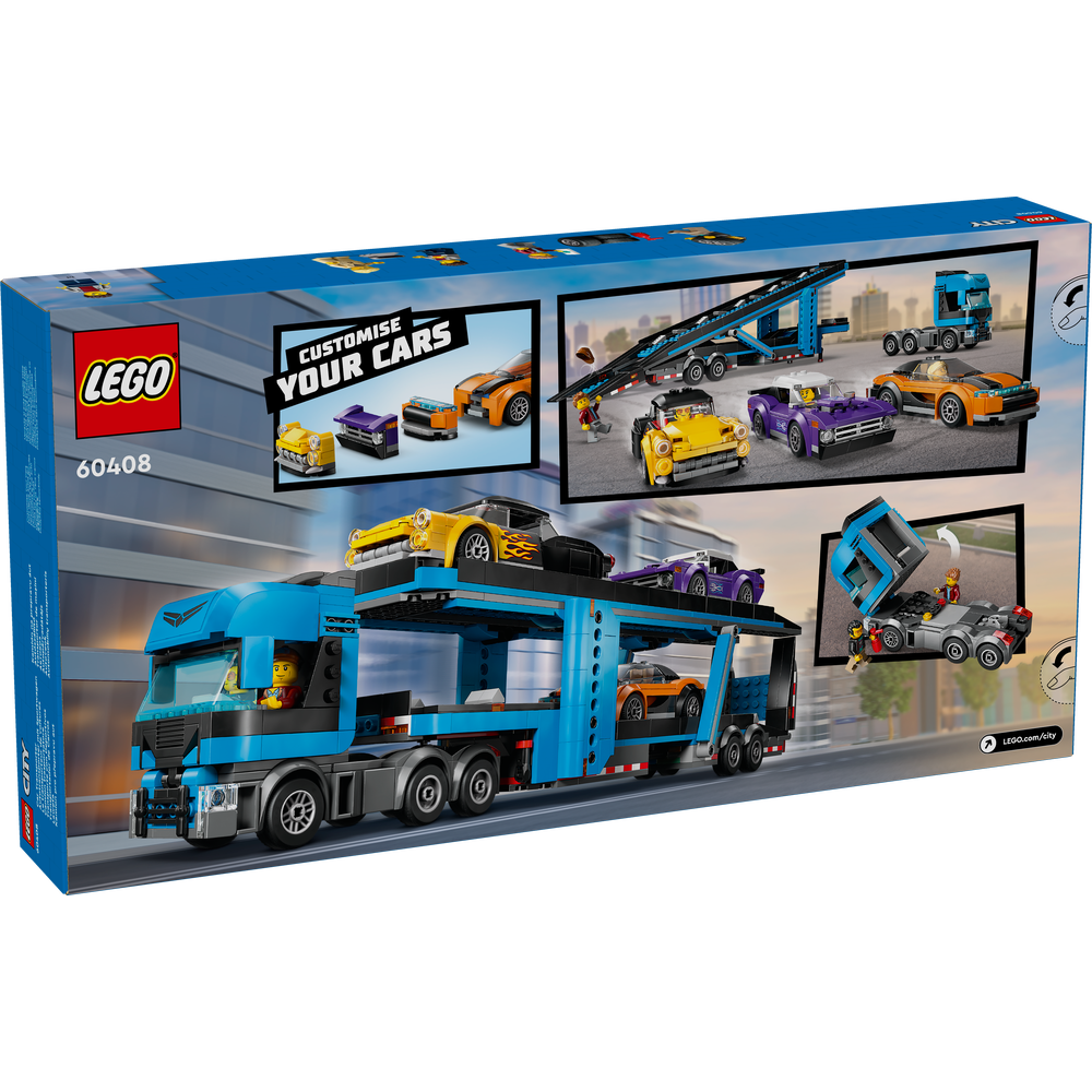 LEGO CITY BIG VEHICLES CAR TRANSPORTER TRUCK WITH SPORTS CARS 60408