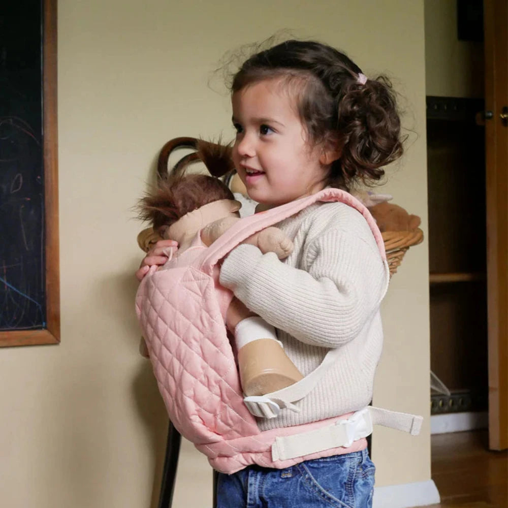 OLLIELLA DINKUM DOLL QUILTED CARRIER ROSE