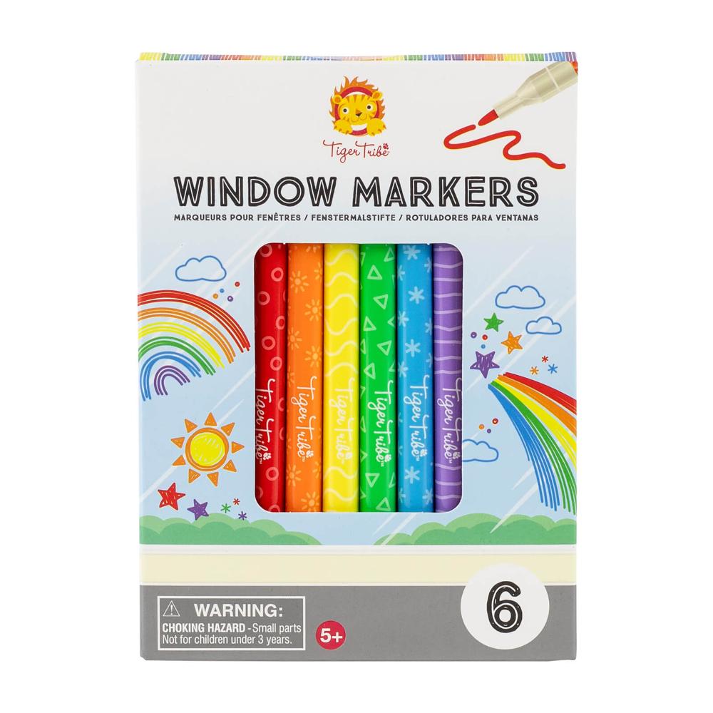 TIGER TRIBE WINDOW MARKERS 6 PACK