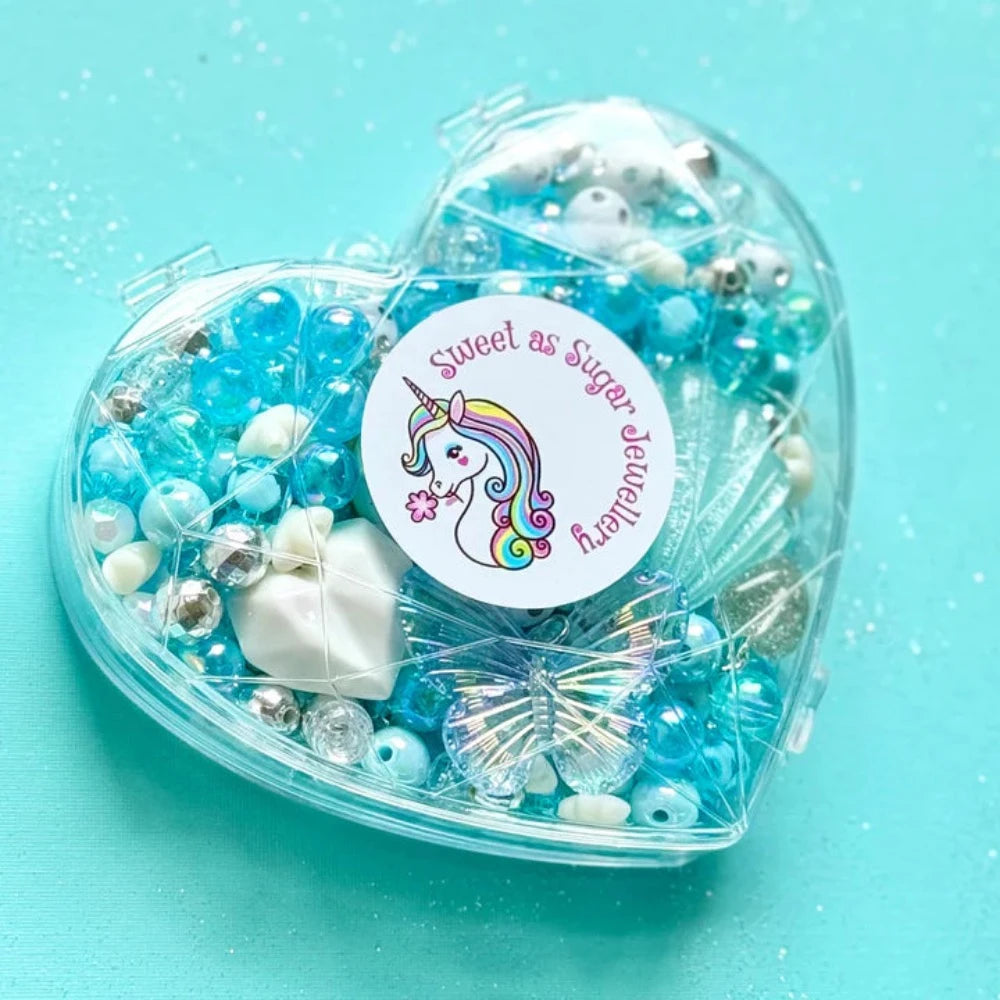 SWEET AS SUGAR TIFFANY TEAL HEART BEAD KIT
