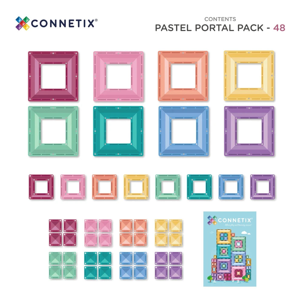 CONNETIX 48 PIECE PASTEL PORTAL PACK
