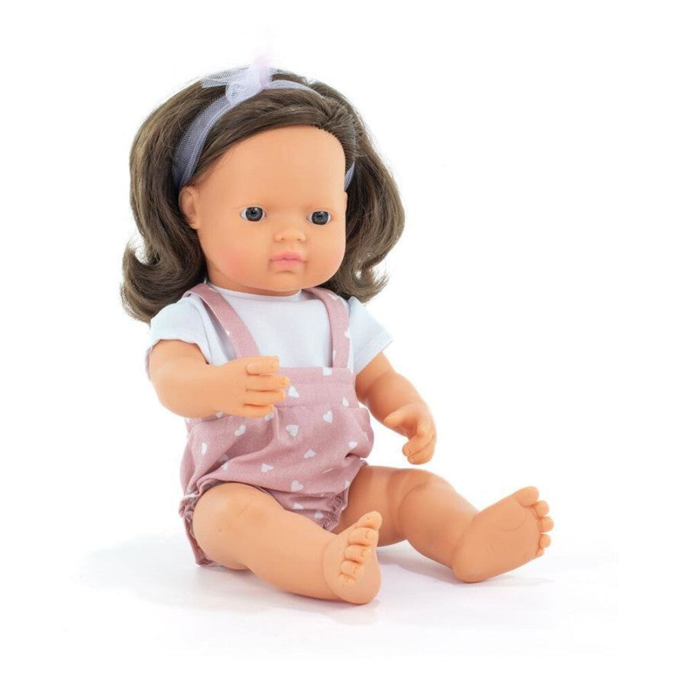 MINILAND MY FRIEND AND ME BROWN HAIR GIRL 38CM