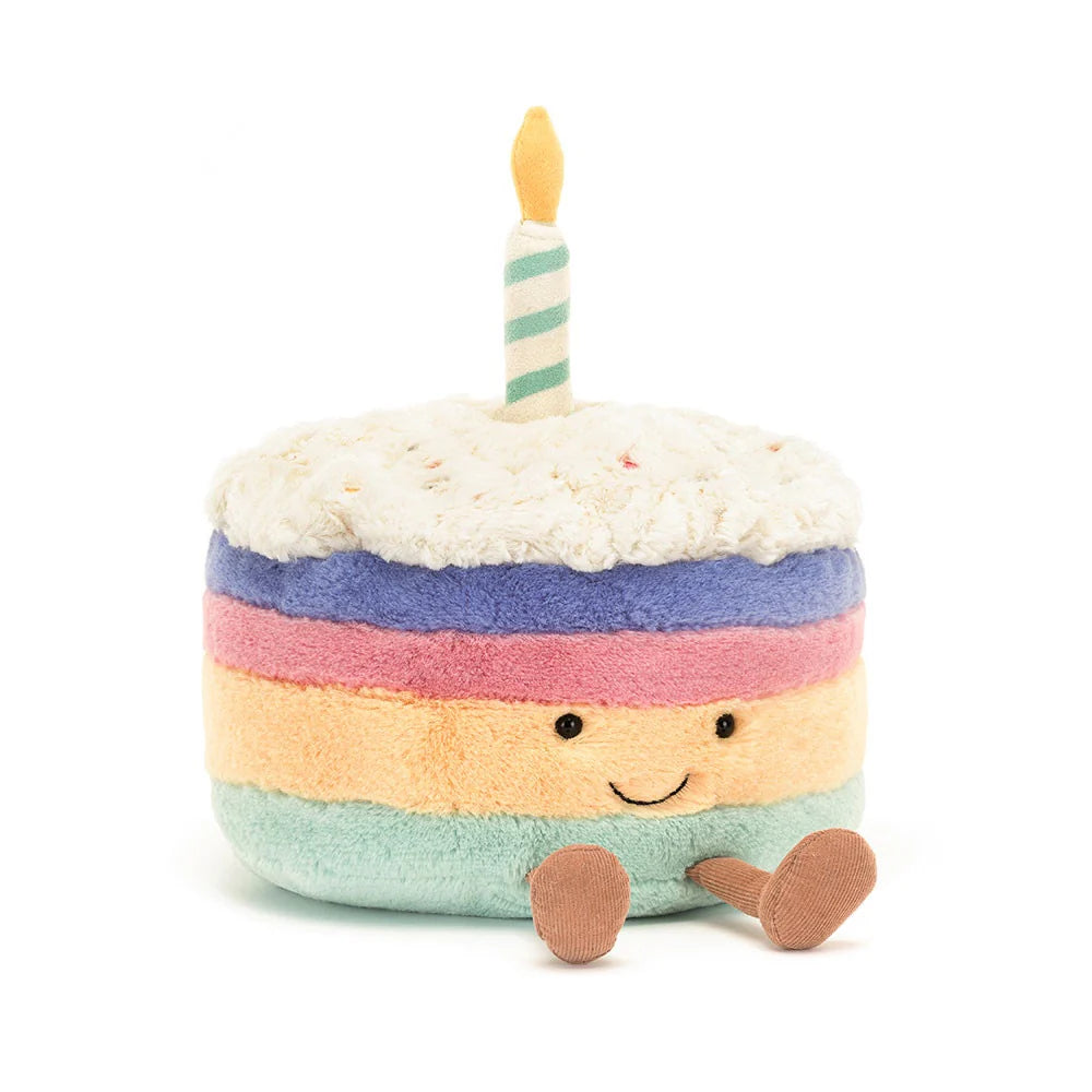 JELLYCAT AMUSEABLES RAINBOW BIRTHDAY CAKE