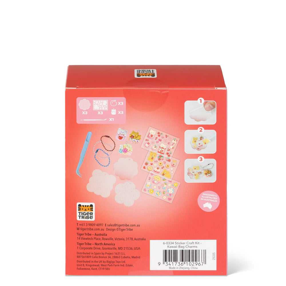 TIGER TRIBE KAWAII BAG CHARMS STICKER CRAFT KIT