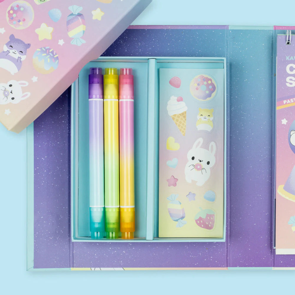 TIGER TRIBE KAWAII CAFE COLOURING SET