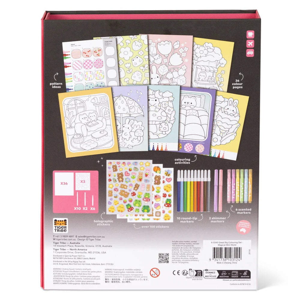 TIGER TRIBE GREAT BIG COLOURING SET MAGICAL MINI WORLDS