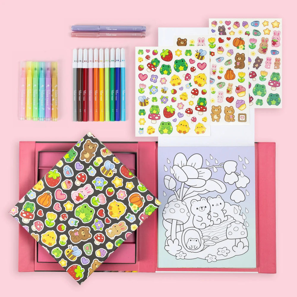 TIGER TRIBE GREAT BIG COLOURING SET MAGICAL MINI WORLDS