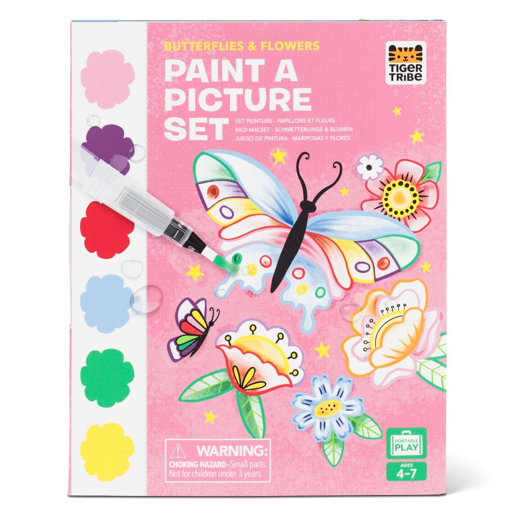 TIGER TRIBE PAINT A PICTURE SET BUTTERFLIES & FLOWERS