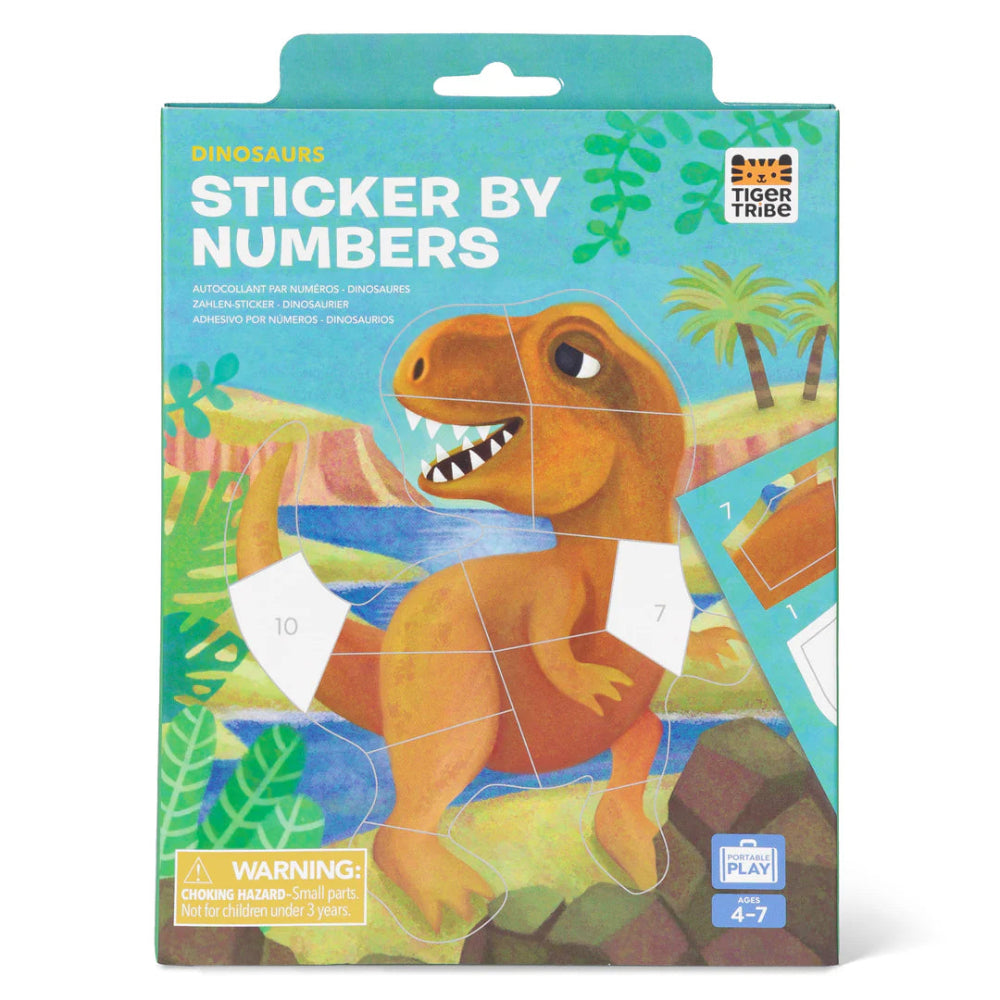 TIGER TRIBE DINOSAURS STICKER BY NUMBER