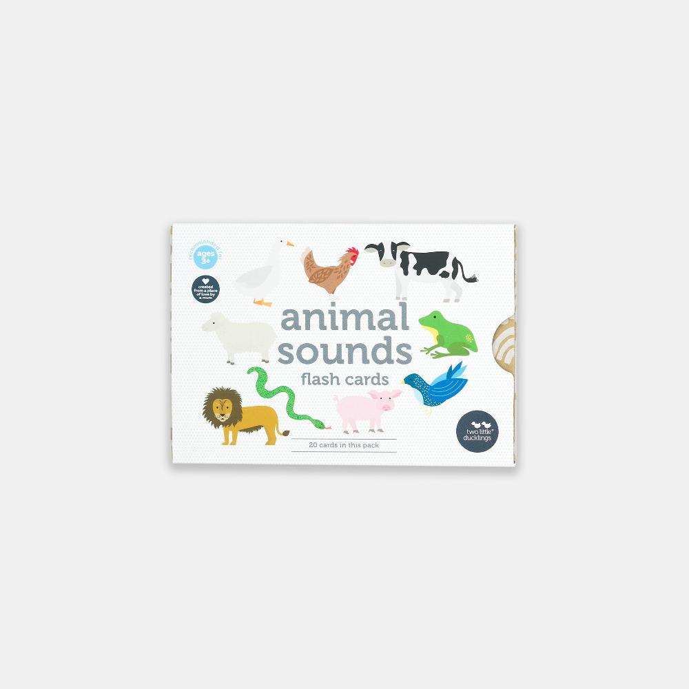 TWO LITTLE DUCKLINGS ANIMAL SOUNDS FLASH CARDS