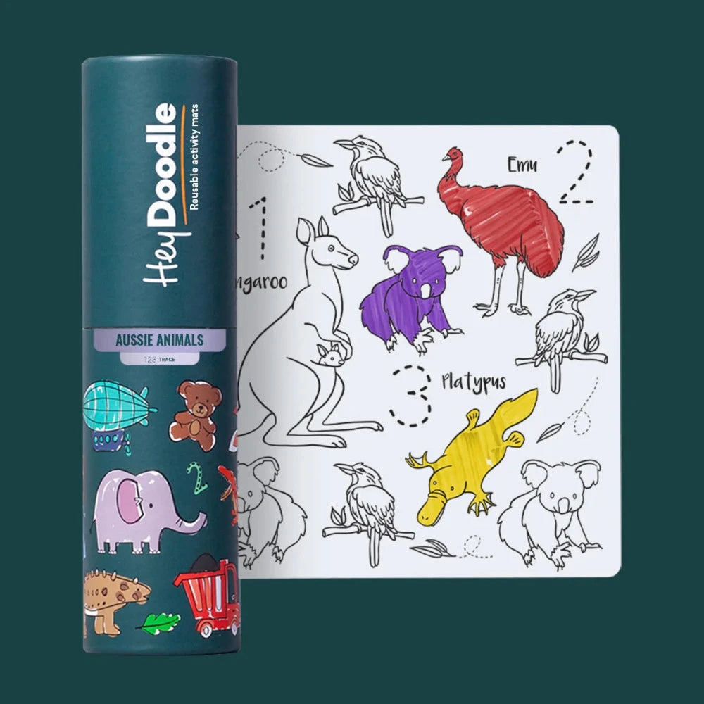 HEY DOODLE MINI MAT AUSSIE ANIMALS