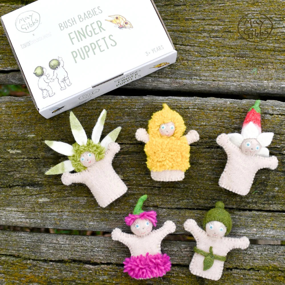 FELT MAY GIBBS BUSH BABIES FINGER PUPPET SET