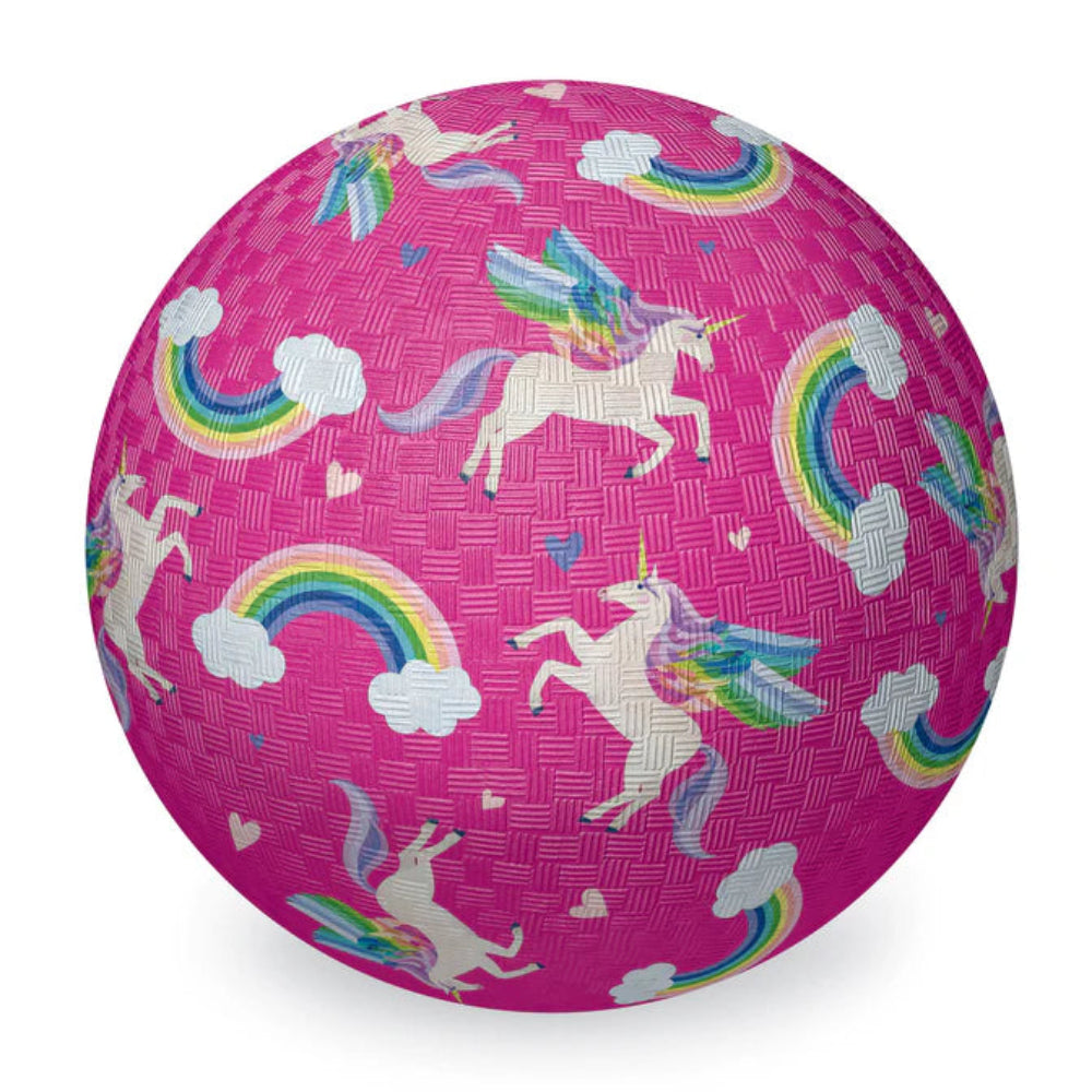 CROCODILE CREEK PLAYGROUND BALL UNICORN RAINBOW 7 INCH