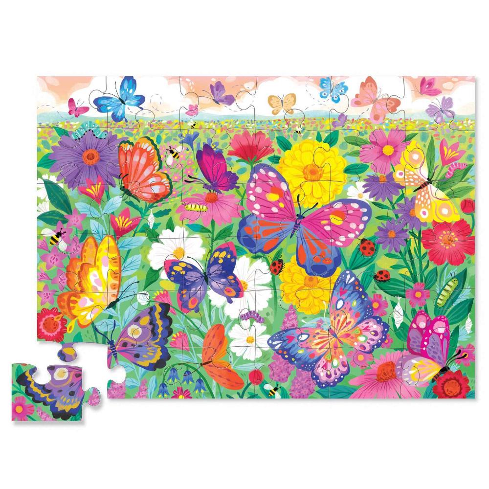 CROCODILE CREEK BUTTERFLY GARDEN FLOOR PUZZLE 36 PC