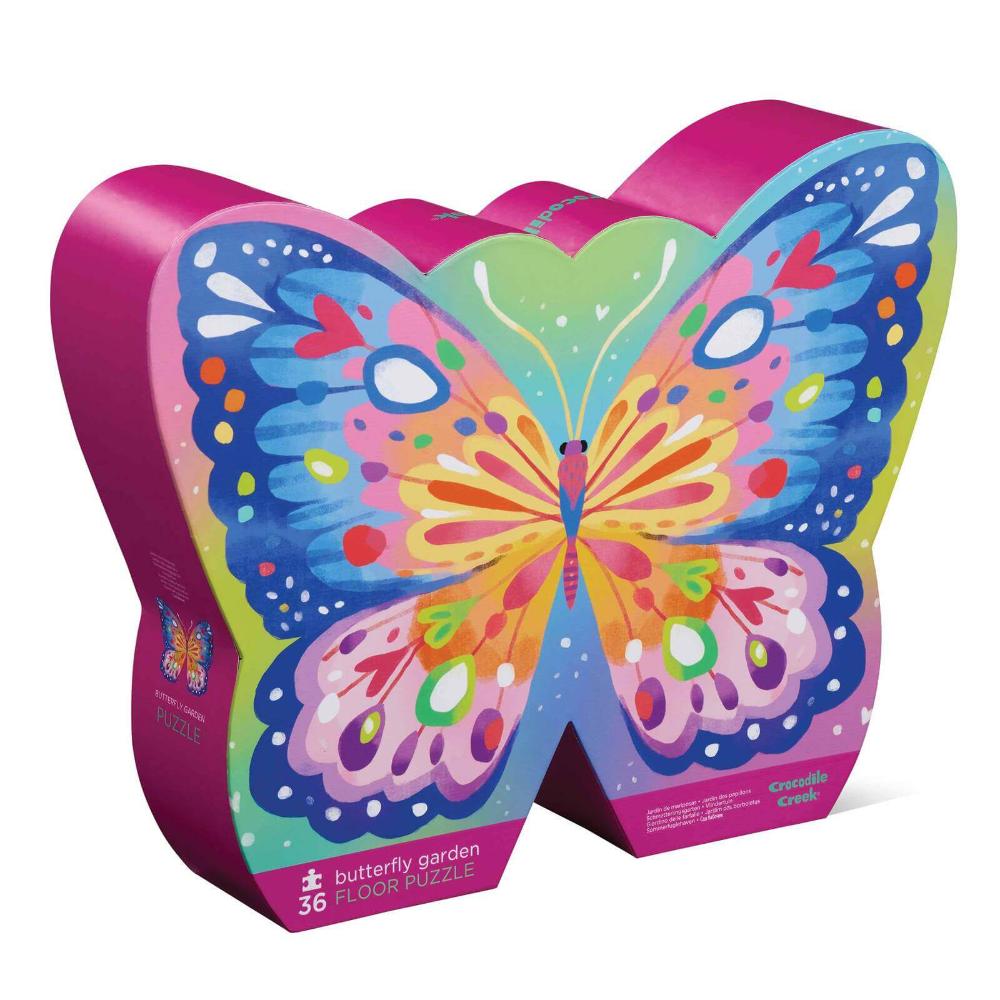 CROCODILE CREEK BUTTERFLY GARDEN FLOOR PUZZLE 36 PC