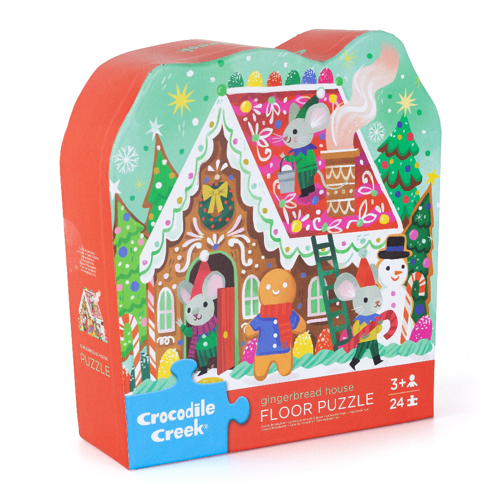CROCODILE CREEK GINGERBREAD HOUSE 24PC FLOOR PUZZLE