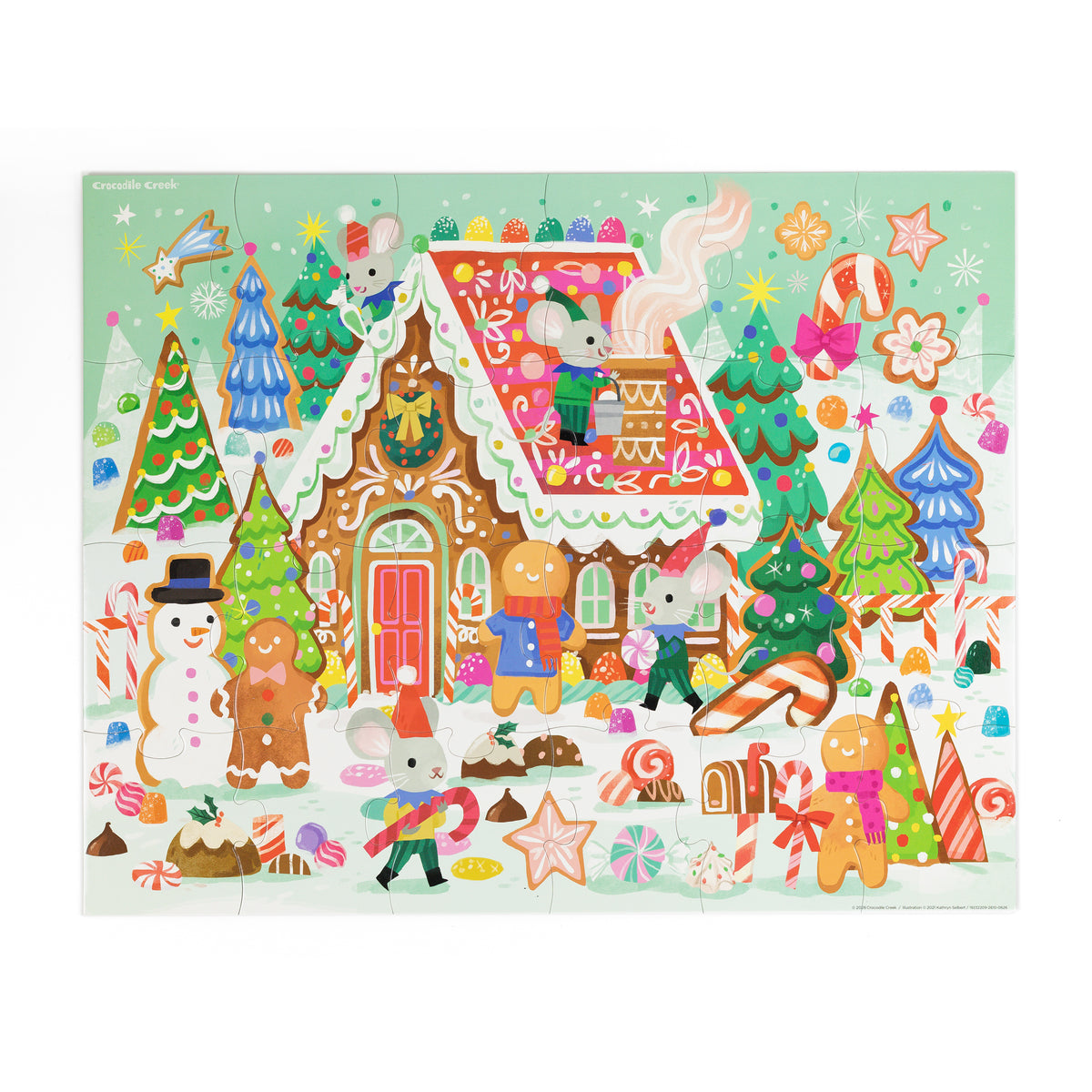 CROCODILE CREEK GINGERBREAD HOUSE 24PC FLOOR PUZZLE