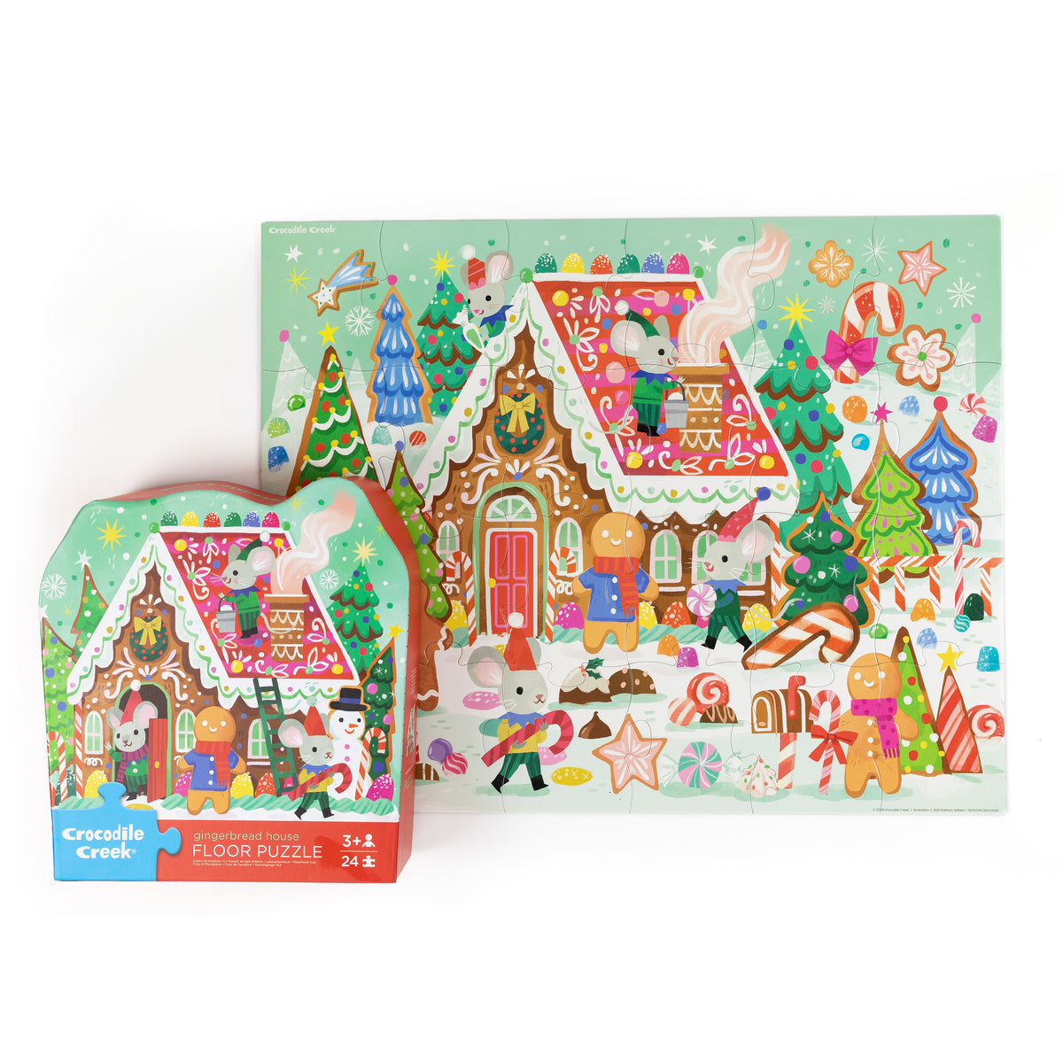 CROCODILE CREEK GINGERBREAD HOUSE 24PC FLOOR PUZZLE
