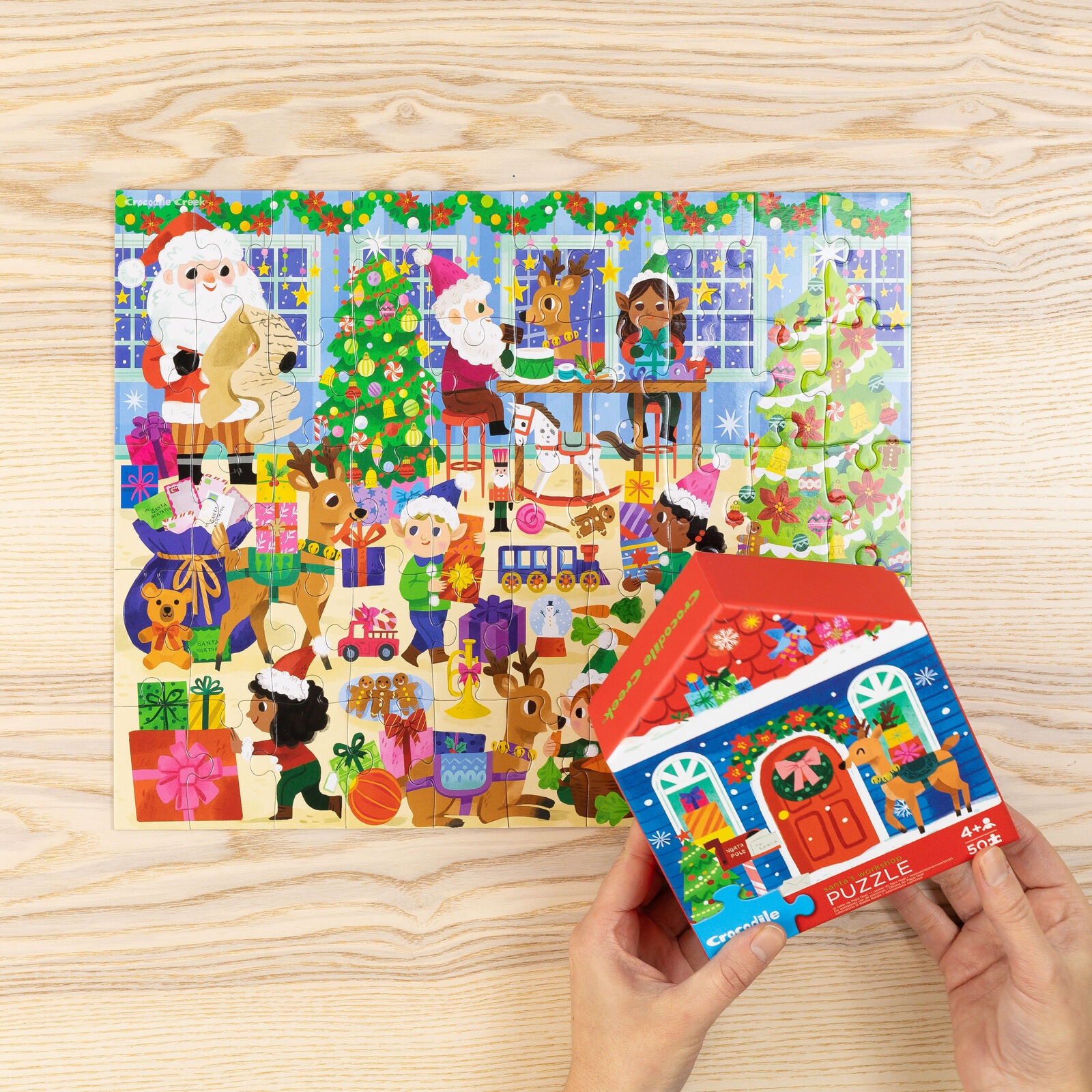 CROCODILE CREEK HOLOGRAPHIC 100PC GINGERBREAD HOUSE PUZZLE