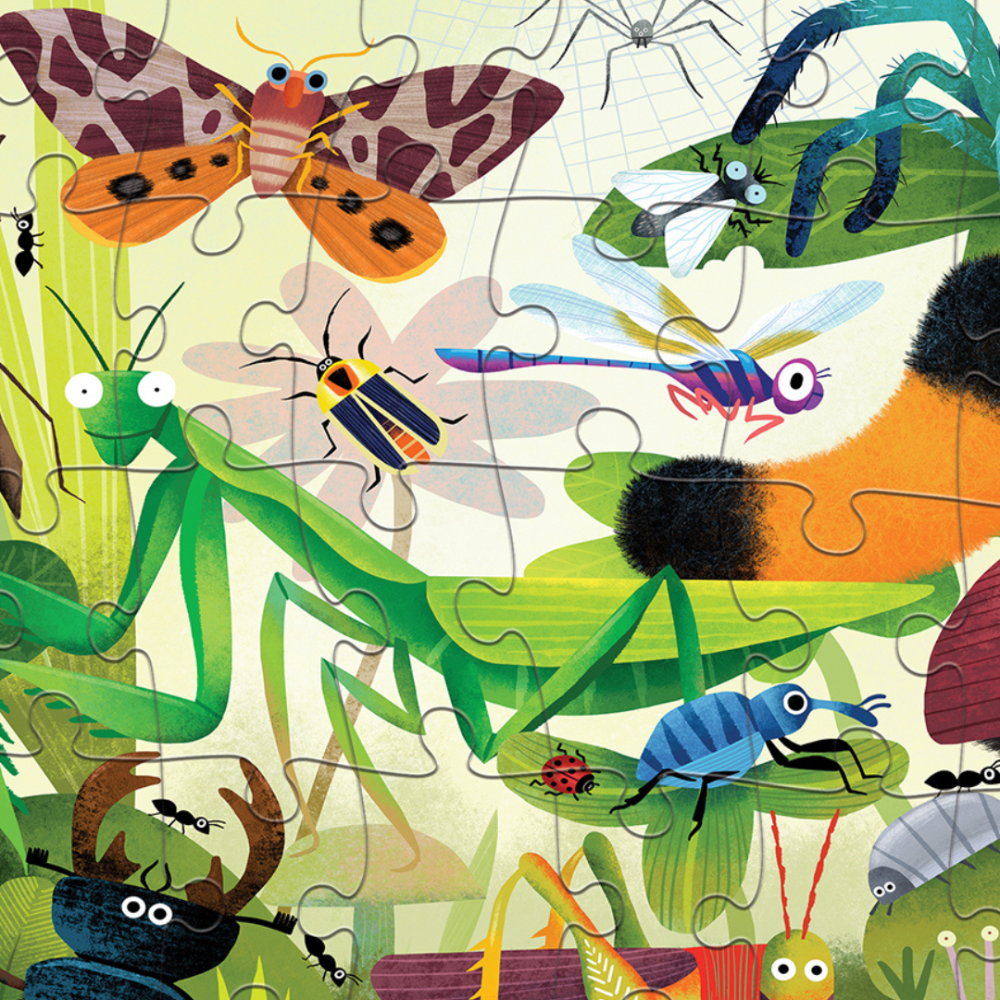 CROCODILE CREEK HOLOGRAPHIC BACKYARD BUGS 50PC PUZZLE