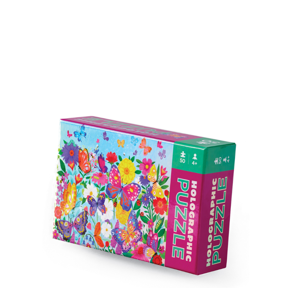 CROCODILE CREEK HOLOGRAPHIC BUTTERFLIES 50PC PUZZLE