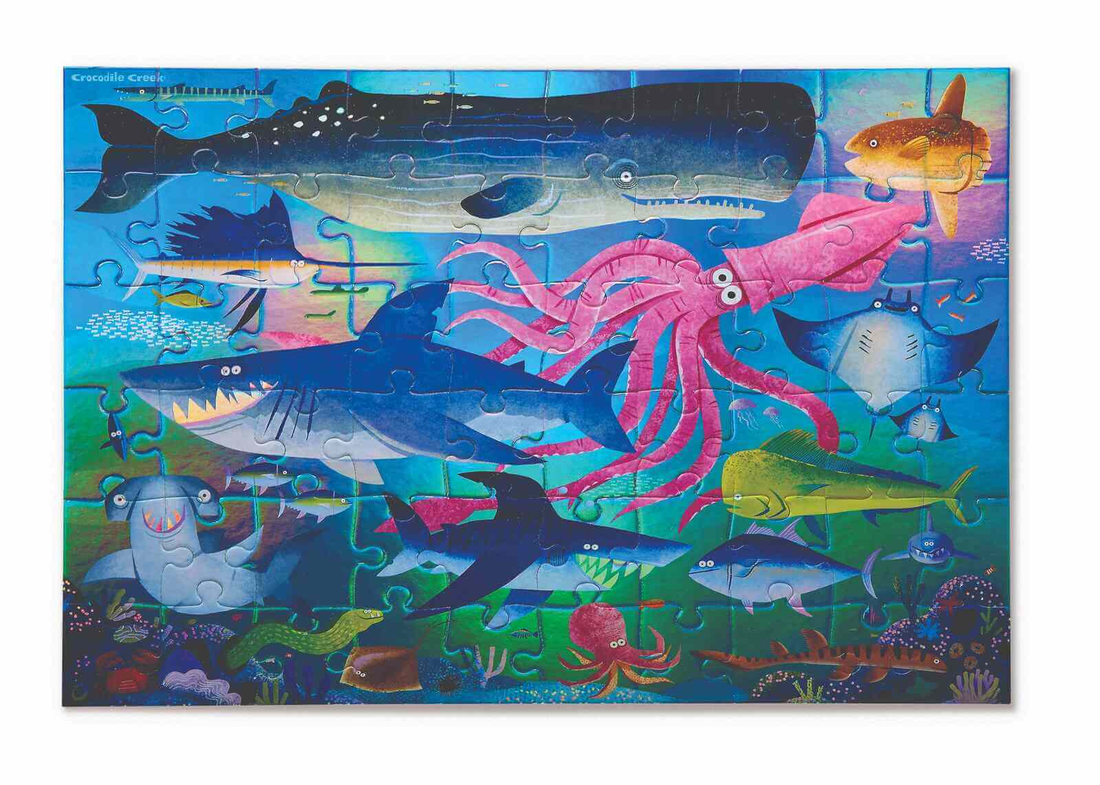 CROCODILE CREEK SHIMMERING SHARK FOIL PUZZLE 60pc