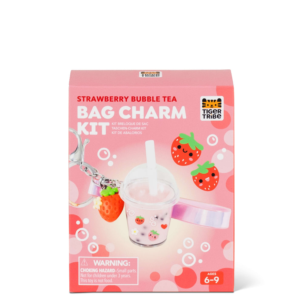 STRAWBERRY BUBBLE TEA BAG CHARM KIT