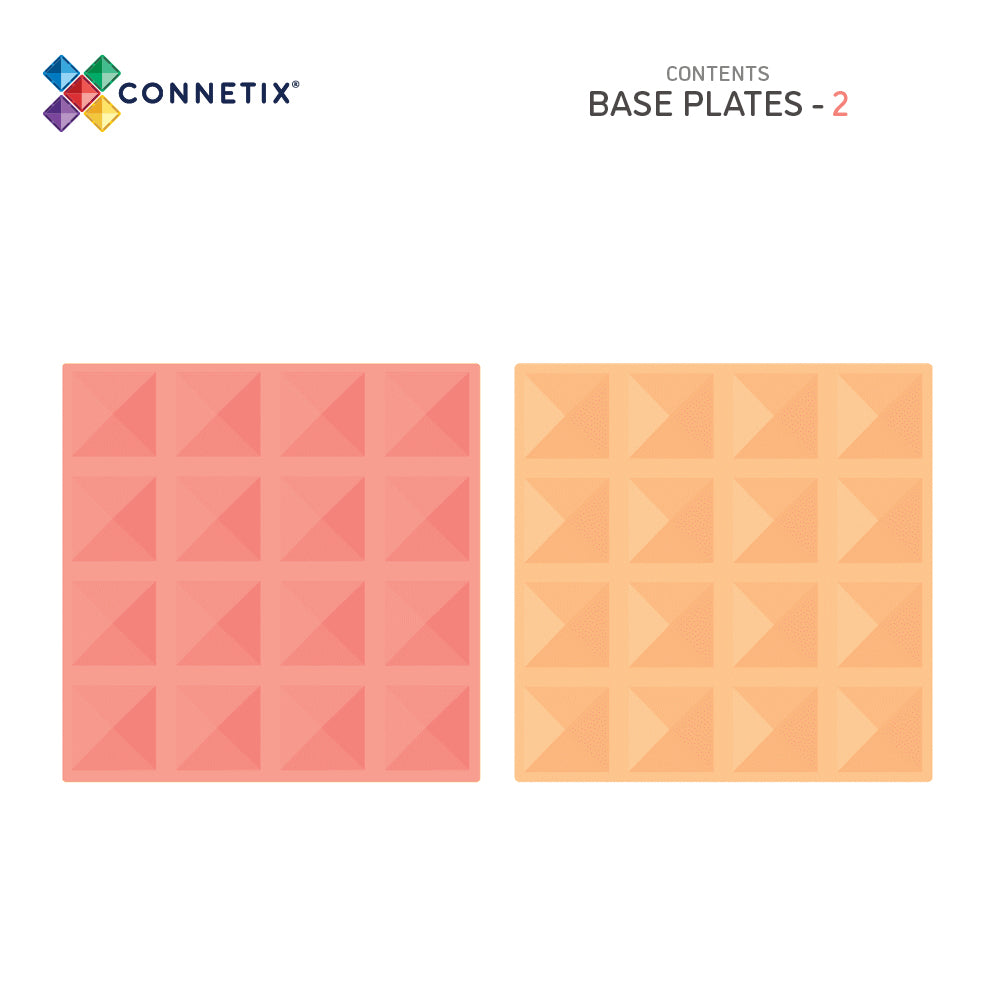 CONNETIX 2 PIECE BASE PLATE LEMON PEACH PACK