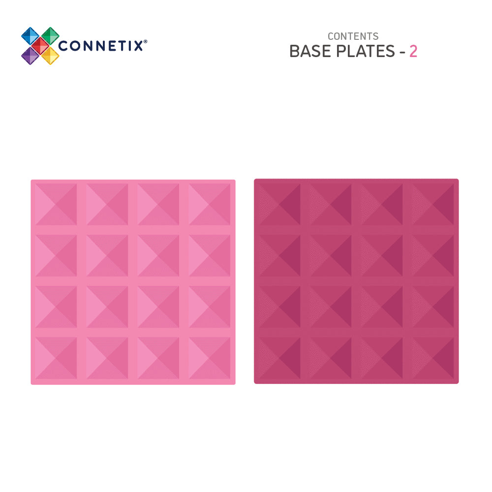 CONNETIX 2 PIECE PINK AND BERRY BASE PLATE PACK