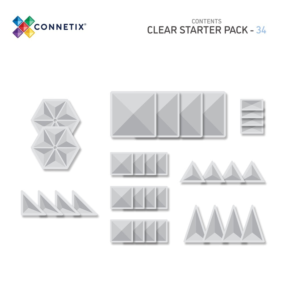 CONNETIX 34PC CLEAR PACK