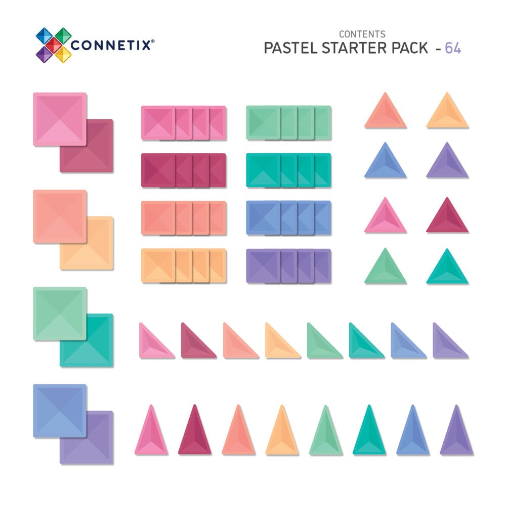 CONNETIX 64 PIECE PASTEL STARTER PACK
