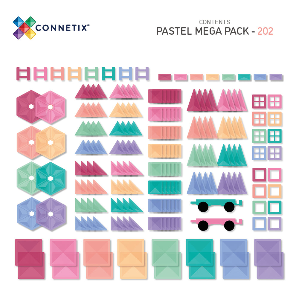 CONNETIX 202 PIECE PASTEL MEGA PACK