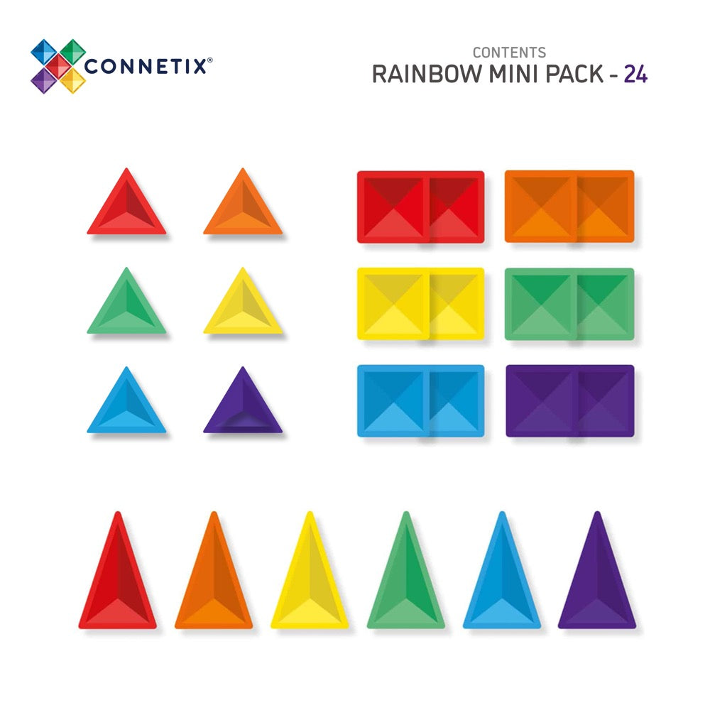 CONNETIX MAGNETIC TILES 24 PIECE PACK