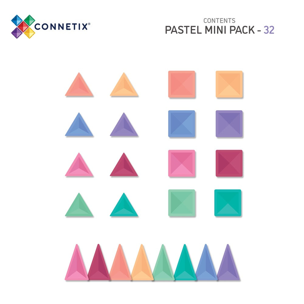 CONNETIX 32 PIECE PASTEL MINI PACK