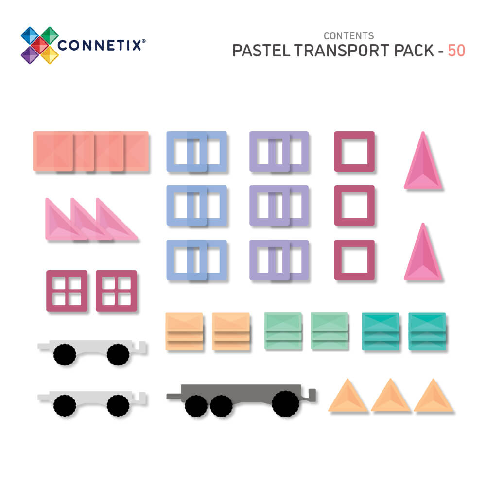 CONNETIX PASTEL 50 PIECE TRANSPORT