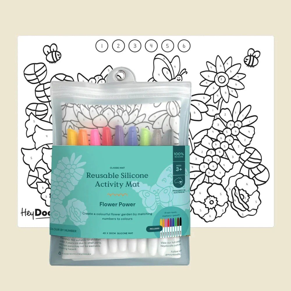 HEY DOODLE PLACEMAT FLOWER POWER