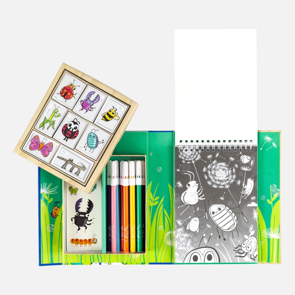 TIGER TRIBE BACKYARD BUGS COLOURING SET