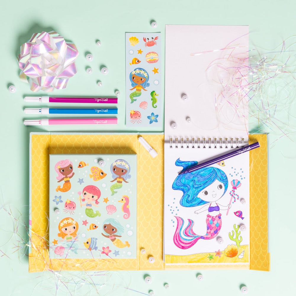 COLOURING SET MERMAIDS