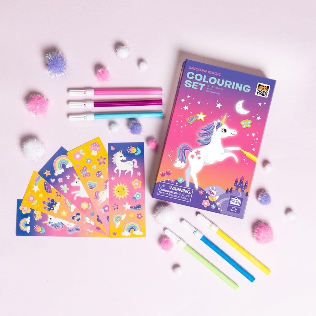 TIGER TRIBE COLOURING SET UNICORN MAGIC